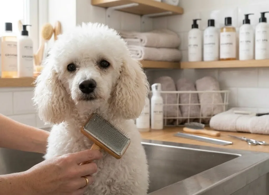 Cão a tomar banho
