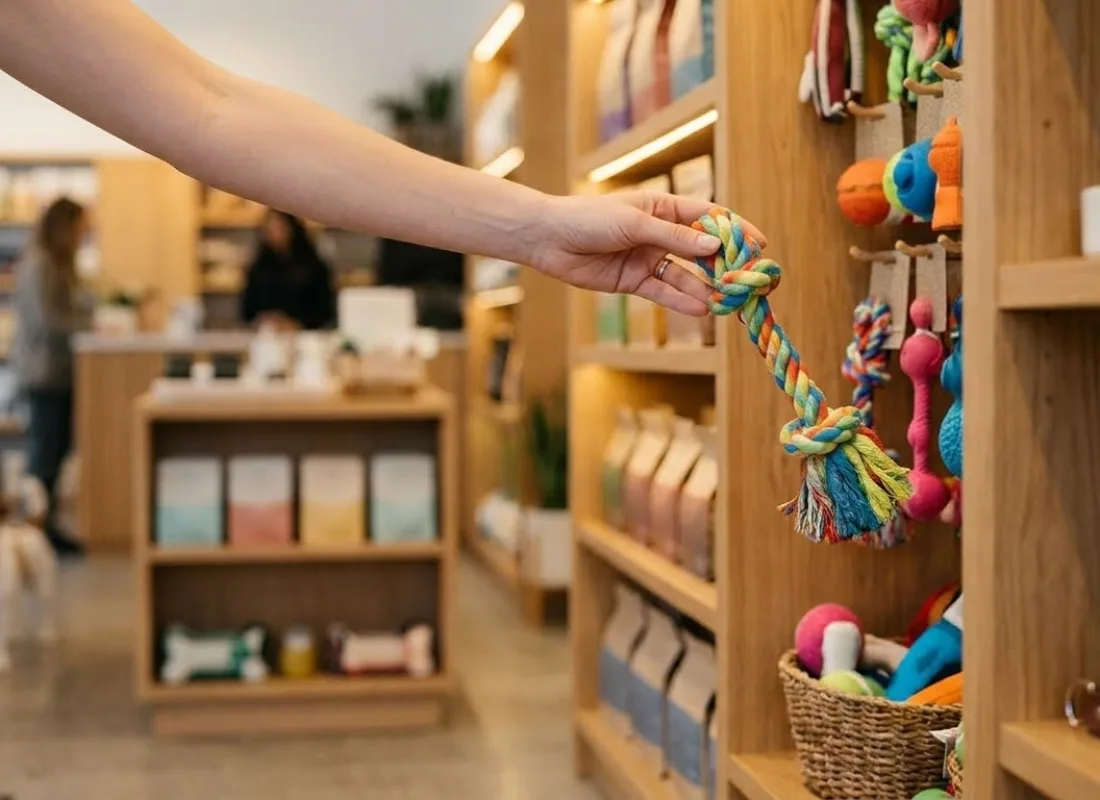Corredor de loja com produtos para animais